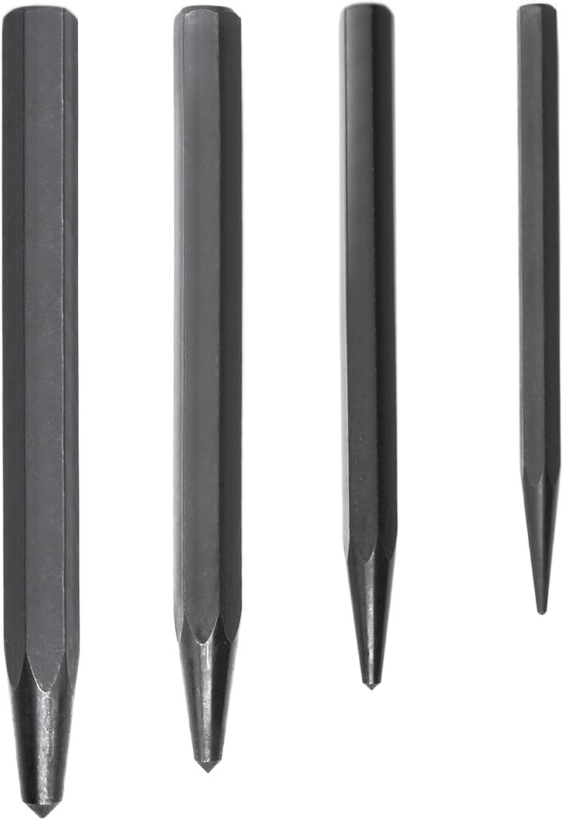 Rawolp Store 62215 Center Punch Kit, 4-Piece center punch tool set for metal - Image 1